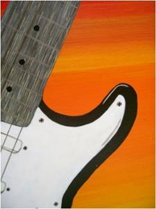 Detail Image for art My Electric Strat Guitar at Sunset