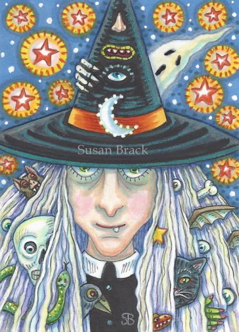 Art: THE WITCH OF HALLOWS EVE by Artist Susan Brack