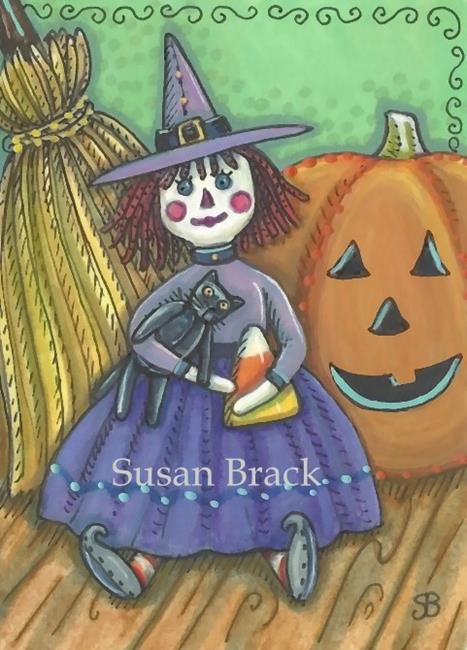Art: LITTLE WITCH AND JACK by Artist Susan Brack