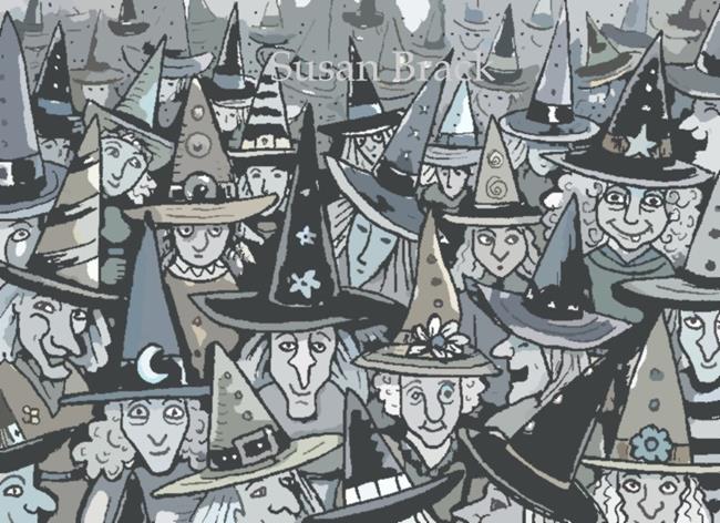 SHADES OF GREY Witches - by Susan Brack from HALLOWEEN