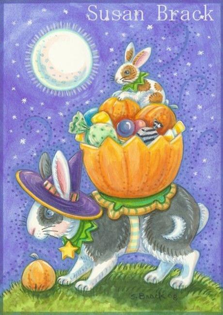 Art: HALLOWEEN HARES by Artist Susan Brack