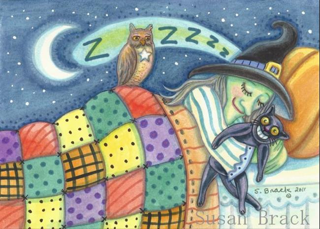 Art: WITCHES NEED THEIR BEAUTY SLEEP by Artist Susan Brack