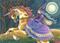 Art: HALLOWS EVE RIDE ON A PUMPKIN PINTO by Artist Susan Brack