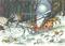 Art: IN A ONE HORSE OPEN SLEIGH by Artist Susan Brack