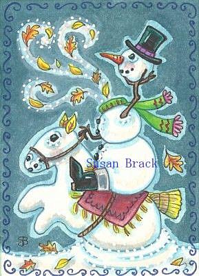 Art: FROSTY THE HEADLESS SNOWMAN by Artist Susan Brack