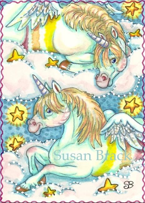 Art: RAINBOW PONIES by Artist Susan Brack