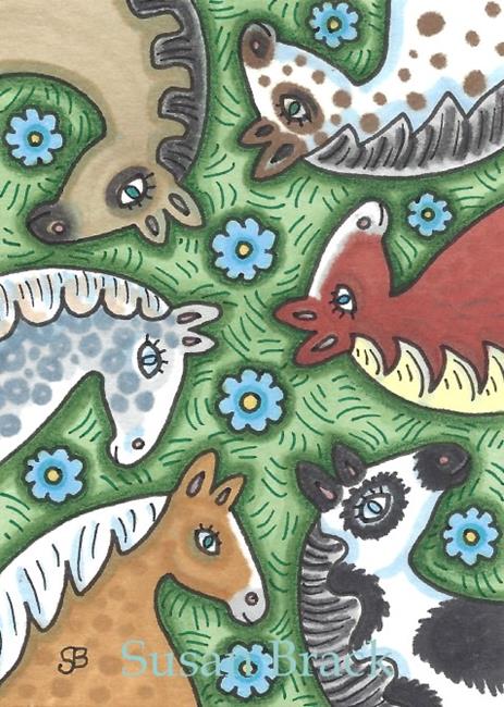 Art: PONY PARADE by Artist Susan Brack