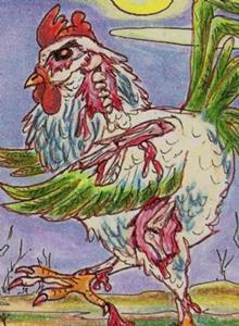 Detail Image for art Zombie Chicken at Night