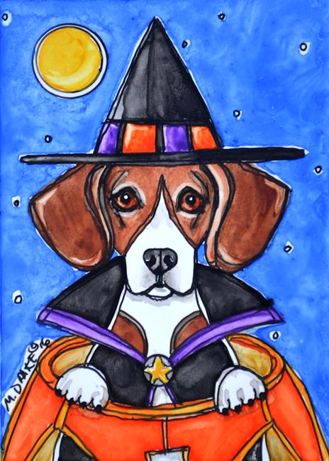 Art: Witchy the Beagle by Artist Melinda Dalke
