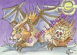 Art: Goth Demon Guinea Pig SOLD by Artist Kim Loberg