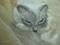 Art: Comfy Kitty - Sold by Artist Heather M. Mathieson