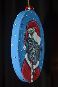 Detail Image for art Candy Cane Santa Pug 2017