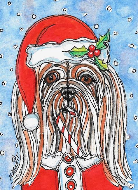 Art: Santa Apso 1 by Artist Melinda Dalke