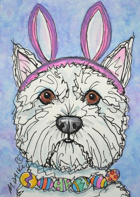 Art: Westie Wabbit by Artist Melinda Dalke
