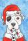 Art: Santa Pit Bull by Artist Melinda Dalke