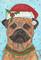 Art: Santa Mastiff by Artist Melinda Dalke