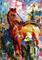 Art: Orange Horse One by Artist Laurie Justus Pace