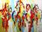 Art: Colors One Horses Five by Artist Laurie Justus Pace