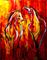 Art: Double Red by Artist Laurie Justus Pace