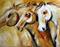 Art: Two Brown and One White by Artist Laurie Justus Pace