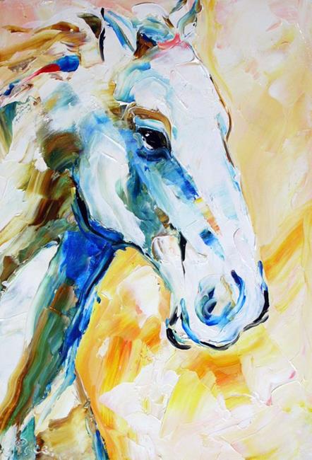 Art: White Pony by Artist Laurie Justus Pace