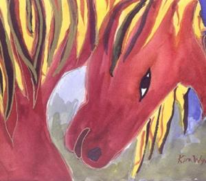 Detail Image for art Red Horse Sold
