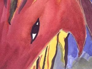 Detail Image for art Red Horse Sold