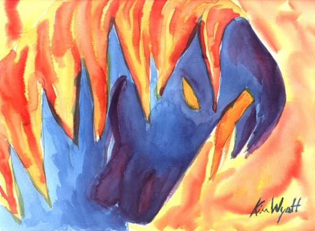 Art: Flame's Mane, SOLD  by Artist Kim Wyatt
