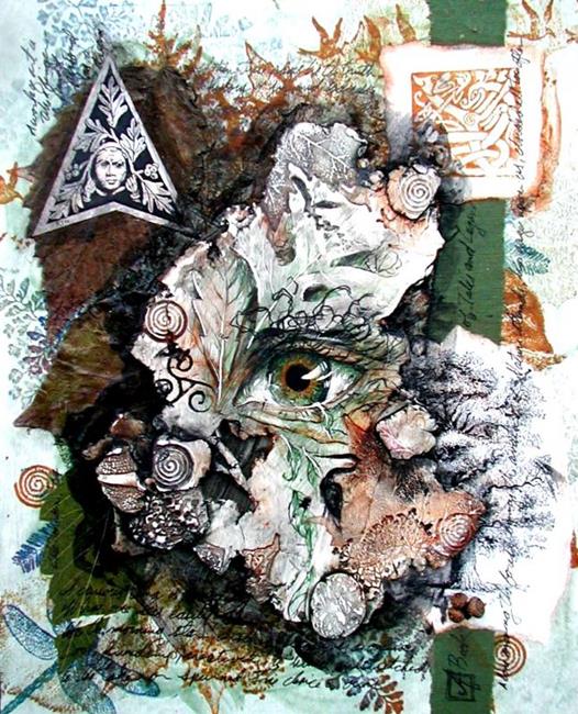 Art: Tears of the Greenman SOLD by Artist Cathy  (Kate) Johnson