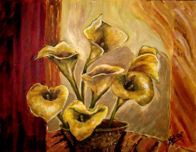 Art: Yellow Calla Lily by Artist Diane Millsap