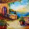 Art: Courtyard Sunrise by Artist Laurie Justus Pace