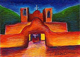 Art: Santuario de Chimayó  by Artist Christine Wasankari