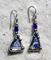 Art: Blue Willow Broken China Earrings by Artist Dianne McGhee