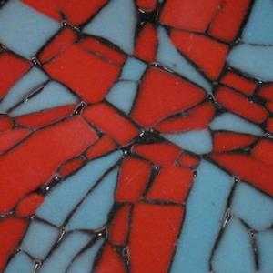 Detail Image for art Red and Turquoise Mosaic Pendant