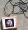 Art: Face Shard photo necklace by Artist Deborah Sprague