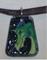 Art: Green Dragon Necklace Pendant by Artist Emily J White