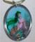 Art: Brown and Aqua Mermaid Pendant Necklace by Artist Emily J White