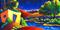 Art: Rio Grande Nights by Artist Christine Wasankari