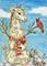 Art: Snow Giraffe & Friends Kim's Snow Critters #16 by Artist Kim Loberg