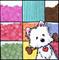 Art: Candyland Candy Shop Westie by Artist KiniArt