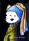 Art: WESTIE GIRL w/ PEARL EARRING  by Artist KiniArt