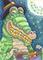 Art: CANDY CORN CROC by Artist Susan Brack