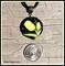 Art: Black Onyx Yellow Tulip Pendant by Artist Elaina Wagner