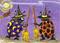Art: Halloween Witch Lady Bugs Flight School SOLD by Artist Kim Loberg