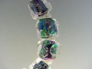 Detail Image for art BG Morrow LAMPWORK Handmade Glass Art 11 Beads D95 SRA 