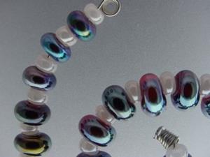 Detail Image for art BG Morrow LAMPWORK Handmade Glass Art 29 Beads D130 SRA