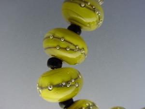 Detail Image for art BG Morrow LAMPWORK Handmade Glass Art 10 Beads D289 SRA