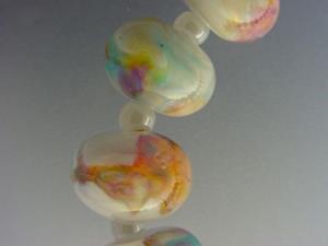 Detail Image for art BG Morrow LAMPWORK Handmade Glass Art 17 Beads D50 SRA  