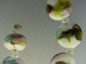 Detail Image for art BG Morrow LAMPWORK Handmade Glass Art 17 Beads D110 SRA