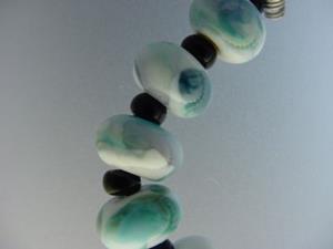 Detail Image for art BG Morrow LAMPWORK Handmade Glass Art 13 Beads D181 SRA 